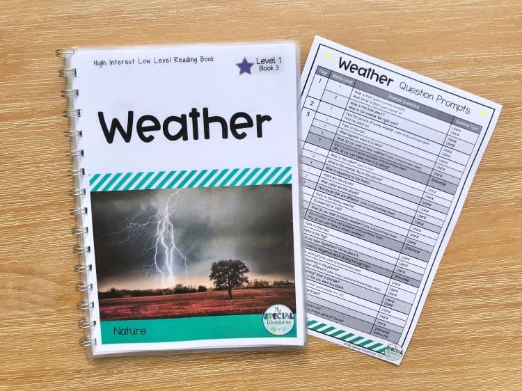 Adapted Books For Special Education The Weather