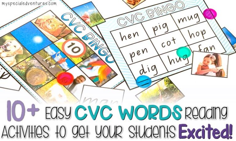 A colourful cvc words reading bingo game that will get students excited to learn how to read