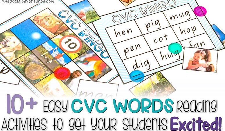 10+ Easy cvc words reading activities to get your students excited